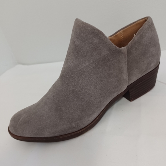 LUCKY BRAND suede ankle boots boots zip-up gray size 7m-(37.1/2) soft leather - Picture 4 of 11
